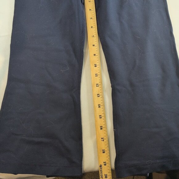 Lululemon Capris Navy Blue Flare Split Leg Drawstring Women's 8 Yoga Active - Picture 10 of 12